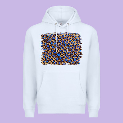 Leopard With Navy Blue Glitter Premium Hoodie Designed By Artiststas