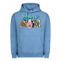 Pigment Pebble Blue Western Show Mom Holstein Urban Hoodie - LillyAllenDesigns