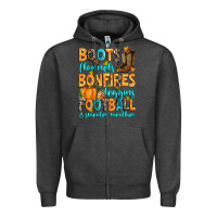 Charcoal Heather Boots flannels bonfires leggins American Football Zipper Hoodie - RanaPortraitStore
