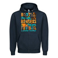 Navy Boots flannels bonfires leggins American Football Zipper Hoodie - RanaPortraitStore