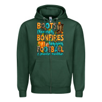 Sports Green Boots flannels bonfires leggins American Football Zipper Hoodie - RanaPortraitStore