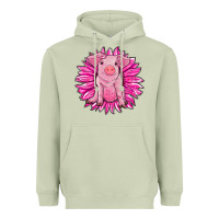 Matcha pink sunflower pig Heavyweight Hoodie - RanaPortraitStore
