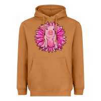 Meerkat pink sunflower pig Heavyweight Hoodie - RanaPortraitStore