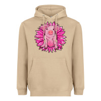 Mushroom pink sunflower pig Heavyweight Hoodie - RanaPortraitStore