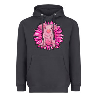 Smoke pink sunflower pig Heavyweight Hoodie - RanaPortraitStore