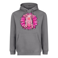 Storm pink sunflower pig Heavyweight Hoodie - RanaPortraitStore