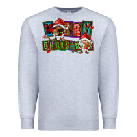 Heather Grey merry christmas gnomies Premium Sweatshirt - FaDigitalArtStudio