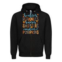 Black Bonfires flannels Zipper Hoodie - RanaPortraitStore