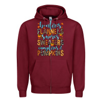 Burgundy Bonfires flannels Zipper Hoodie - RanaPortraitStore