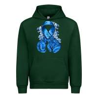 Foreset Green blueribbon with boxing gloves Urban Hoodie - NancyCooperArtShop