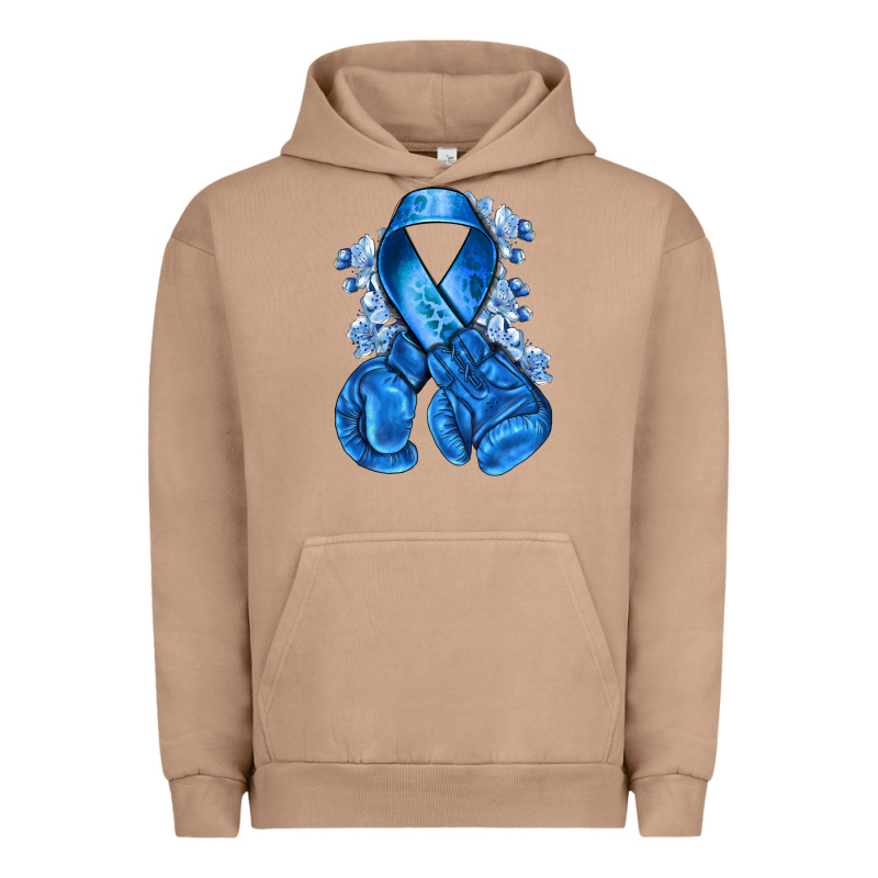 Blueribbon With Boxing Gloves Urban Hoodie by NancyCooperArtShop | Teevron