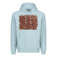 Blue Mist leopard with pink glitter Premium Hoodie - Artiststas