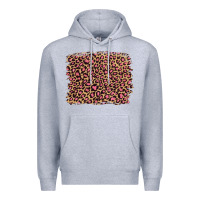 Heather Grey leopard with pink glitter Premium Hoodie - Artiststas