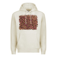 Oatmeal Heather leopard with pink glitter Premium Hoodie - Artiststas
