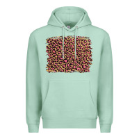 Seafoam leopard with pink glitter Premium Hoodie - Artiststas