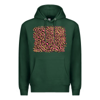 Sports Green leopard with pink glitter Premium Hoodie - Artiststas