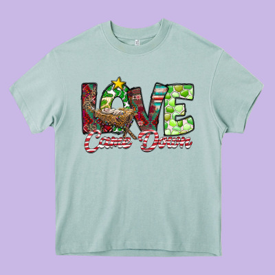 Love Came Down Heavy Core Tee Designed By Cowhidedigitalart