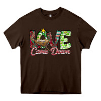 Chocolate Brown Love Came Down Heavy Core Tee - CowhideDigitalArt