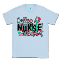 Dusty Blue coffee nurse repeat Classic Tee - RanaPortraitStore