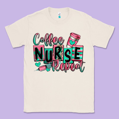 Coffee Nurse Repeat Classic Tee Designed By Ranaportraitstore