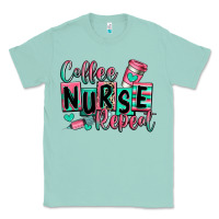 Seafoam coffee nurse repeat Classic Tee - RanaPortraitStore