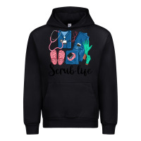 Black Scrub Life Nurse Urban Hoodie - LillyAllenDesigns