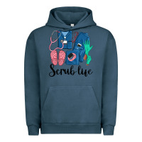 Pigment Midnight Navy Scrub Life Nurse Urban Hoodie - LillyAllenDesigns