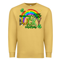 Antique Gold St. Patrick's Day Mommy's little lucky charm Premium Sweatshirt - Neo Western