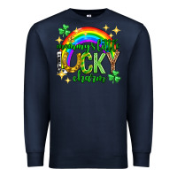 Navy St. Patrick's Day Mommy's little lucky charm Premium Sweatshirt - Neo Western