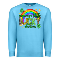 Ocean Blue St. Patrick's Day Mommy's little lucky charm Premium Sweatshirt - Neo Western