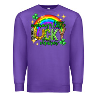 Purple St. Patrick's Day Mommy's little lucky charm Premium Sweatshirt - Neo Western