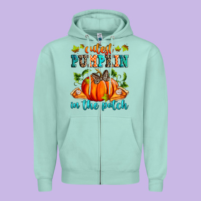 Zipper Hoodie Cutest pumpkin in the patch