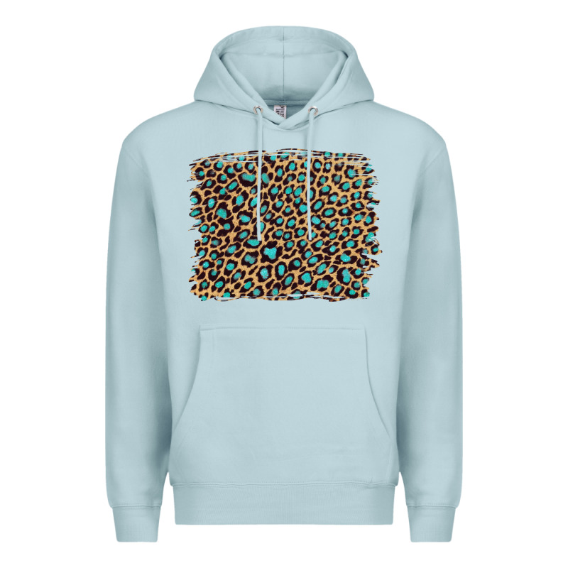 Leopard With Turquoise Glitter Premium Hoodie by Artiststas | Teevron