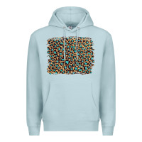 Blue Mist leopard with turquoise glitter Premium Hoodie - Artiststas