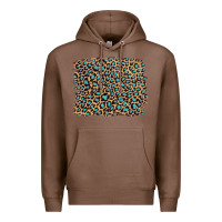 Chestnut leopard with turquoise glitter Premium Hoodie - Artiststas