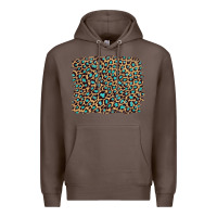 Coffee leopard with turquoise glitter Premium Hoodie - Artiststas