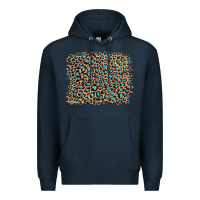 Navy leopard with turquoise glitter Premium Hoodie - Artiststas