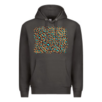 Smoke leopard with turquoise glitter Premium Hoodie - Artiststas