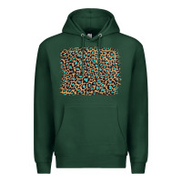 Sports Green leopard with turquoise glitter Premium Hoodie - Artiststas