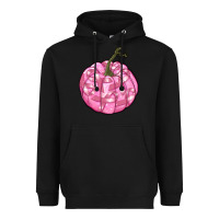 Black pink pumpkin with breast cancer ribbons Heavyweight Hoodie - RanaPortraitStore
