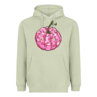 Matcha pink pumpkin with breast cancer ribbons Heavyweight Hoodie - RanaPortraitStore