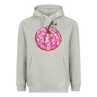 Moon Dust pink pumpkin with breast cancer ribbons Heavyweight Hoodie - RanaPortraitStore