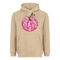 Mushroom pink pumpkin with breast cancer ribbons Heavyweight Hoodie - RanaPortraitStore