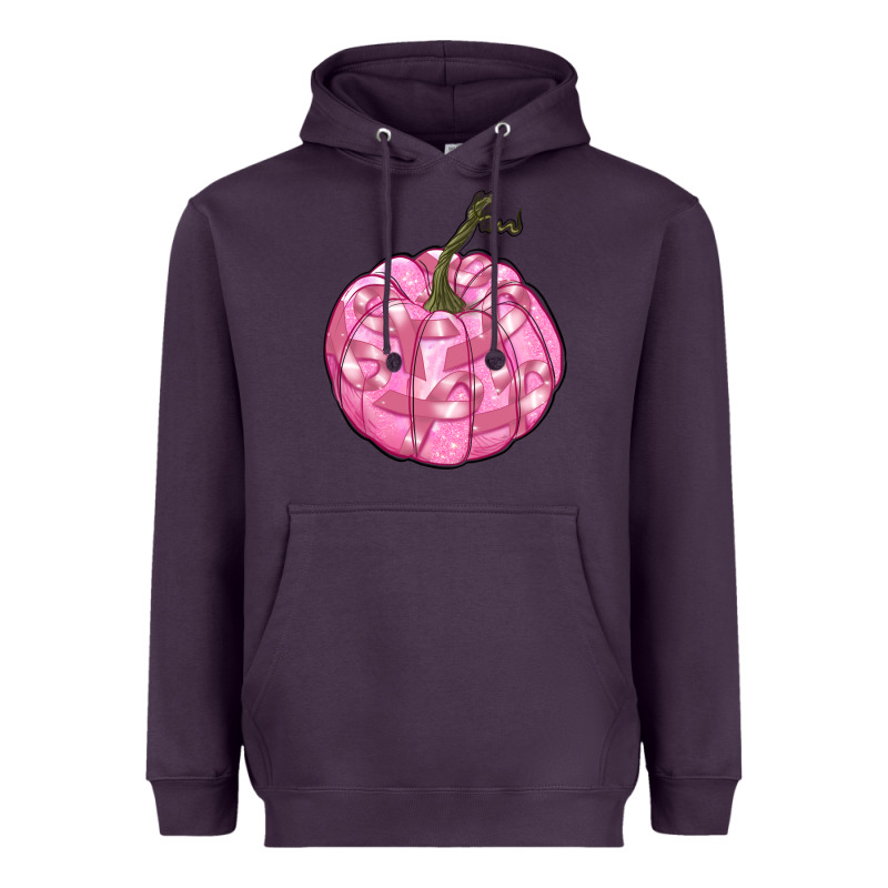 Pink Pumpkin With Breast Cancer Ribbons Heavyweight Hoodie by RanaPortraitStore | Teevron