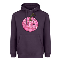 Plum pink pumpkin with breast cancer ribbons Heavyweight Hoodie - RanaPortraitStore
