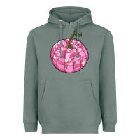 Sage pink pumpkin with breast cancer ribbons Heavyweight Hoodie - RanaPortraitStore