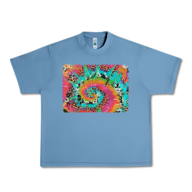 Tie Dye Leopard Cowhide Glitter Background Urban Heavy Tee by Artiststas | Teevron