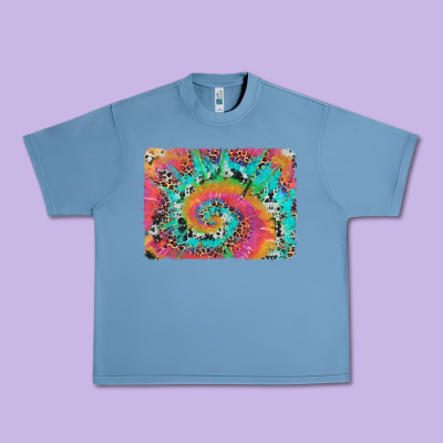 Tie Dye Leopard Cowhide Glitter Background Urban Heavy Tee Designed By Artiststas