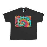 Pigment Black tie dye leopard cowhide glitter background Urban Heavy Tee - Artiststas