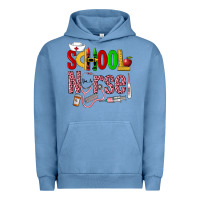 Pigment Pebble Blue School Nurse Urban Hoodie - LillyAllenDesigns